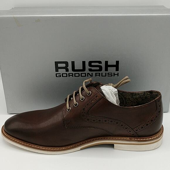 NWT in box Gordon Rush Nathaniel Chocolate Brown Leather Oxford size 8.5 main image 4